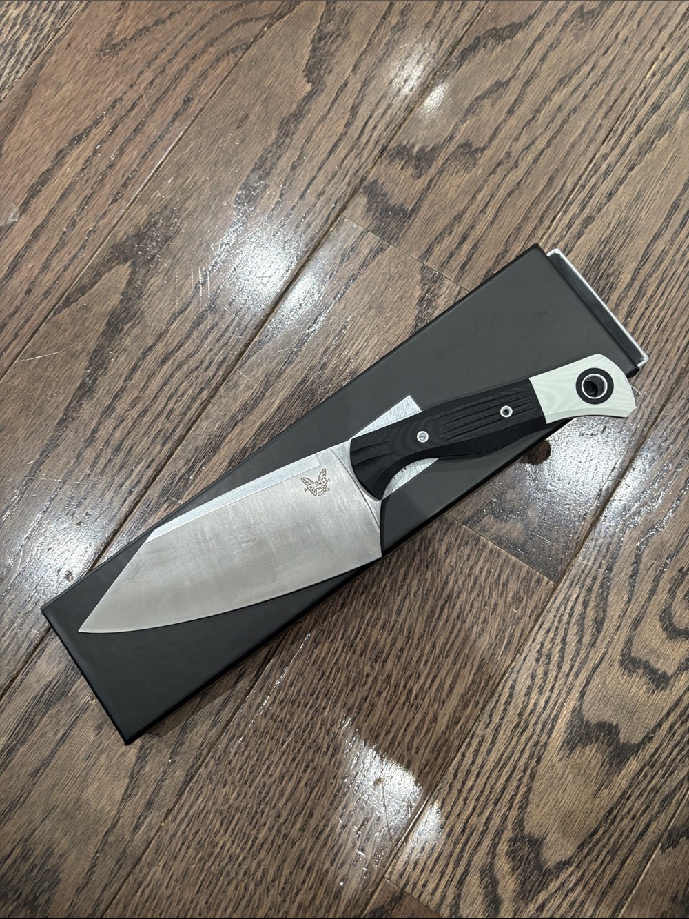 Benchmade silver Blade Chef Knife with Black/white Handle - Picture 2 of 2